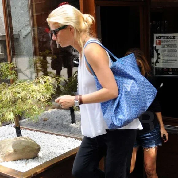 RARE Authentic Goyard Saint Louis PM Sky Blue Shoulder Tote Bag